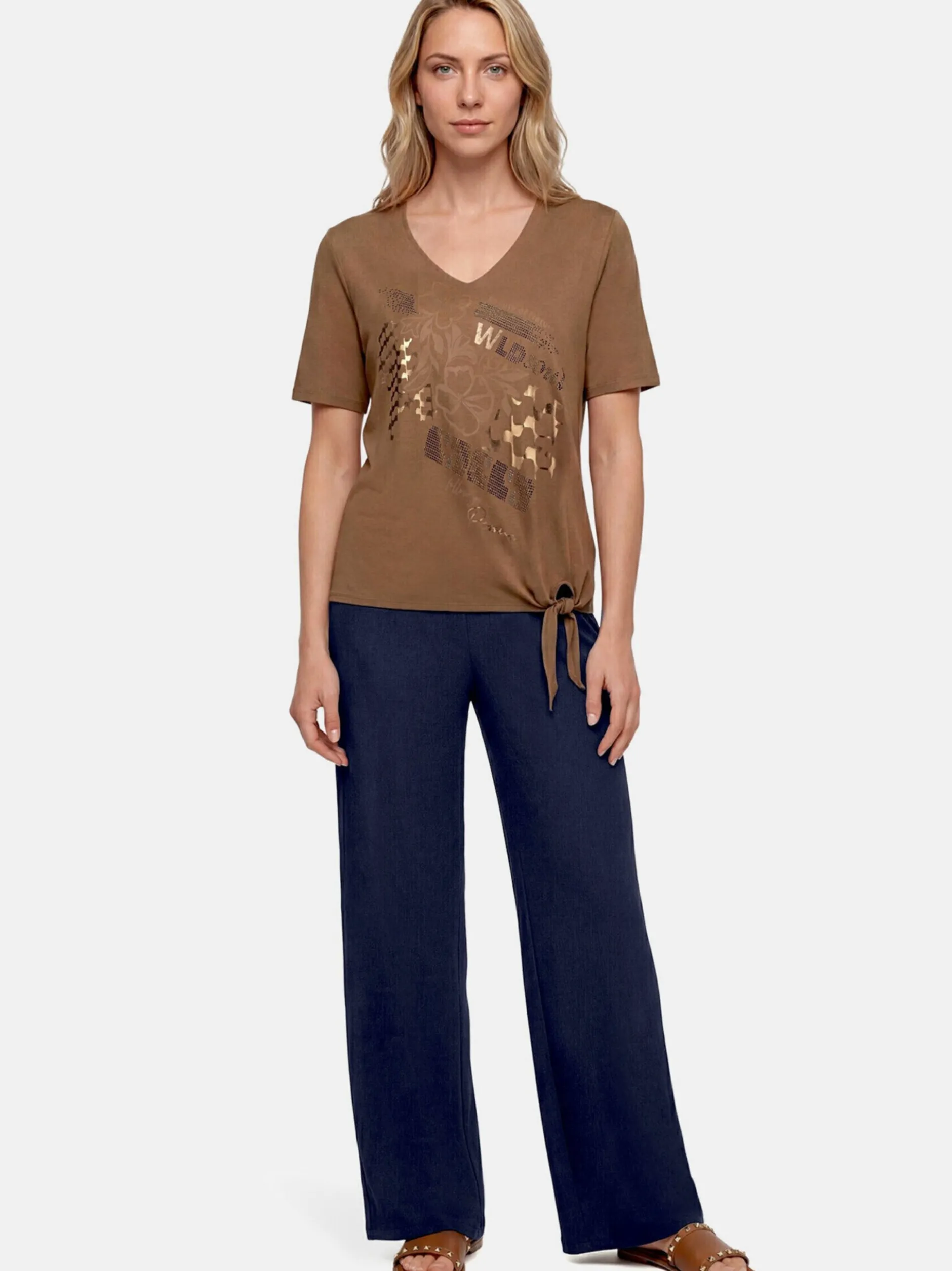 Betty Barclay Damen Basic Shirt in braun nougat