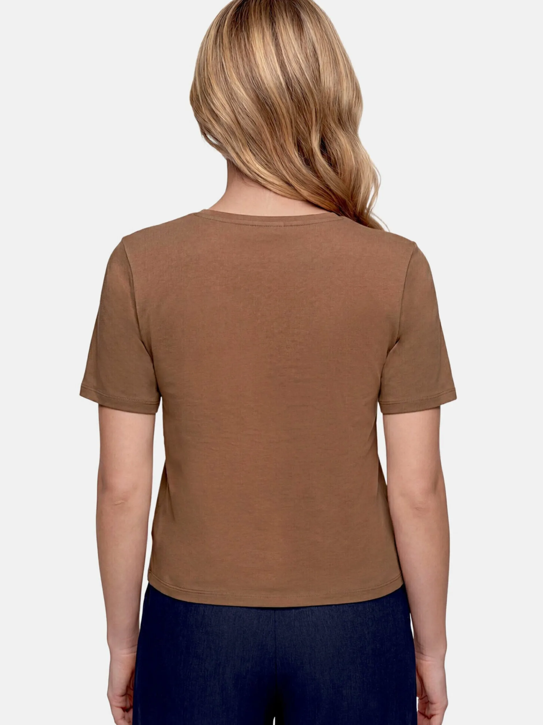 Betty Barclay Damen Basic Shirt in braun nougat