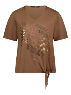 Betty Barclay Damen Basic Shirt in braun nougat