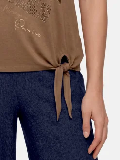 Betty Barclay Damen Basic Shirt in braun nougat