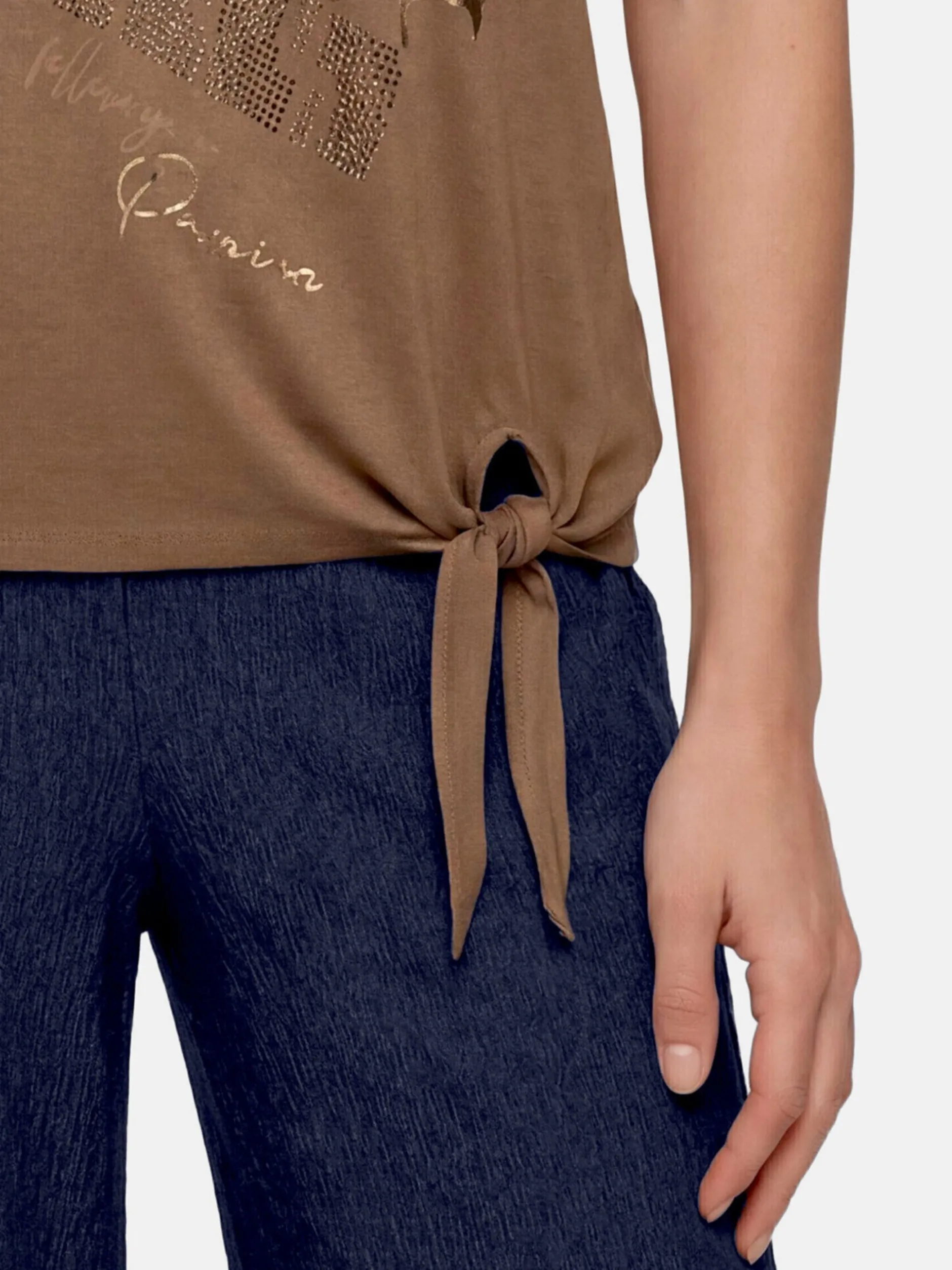 Betty Barclay Damen Basic Shirt in braun nougat