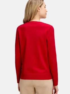 Betty Barclay Damen Basic-Strickpullover in rot