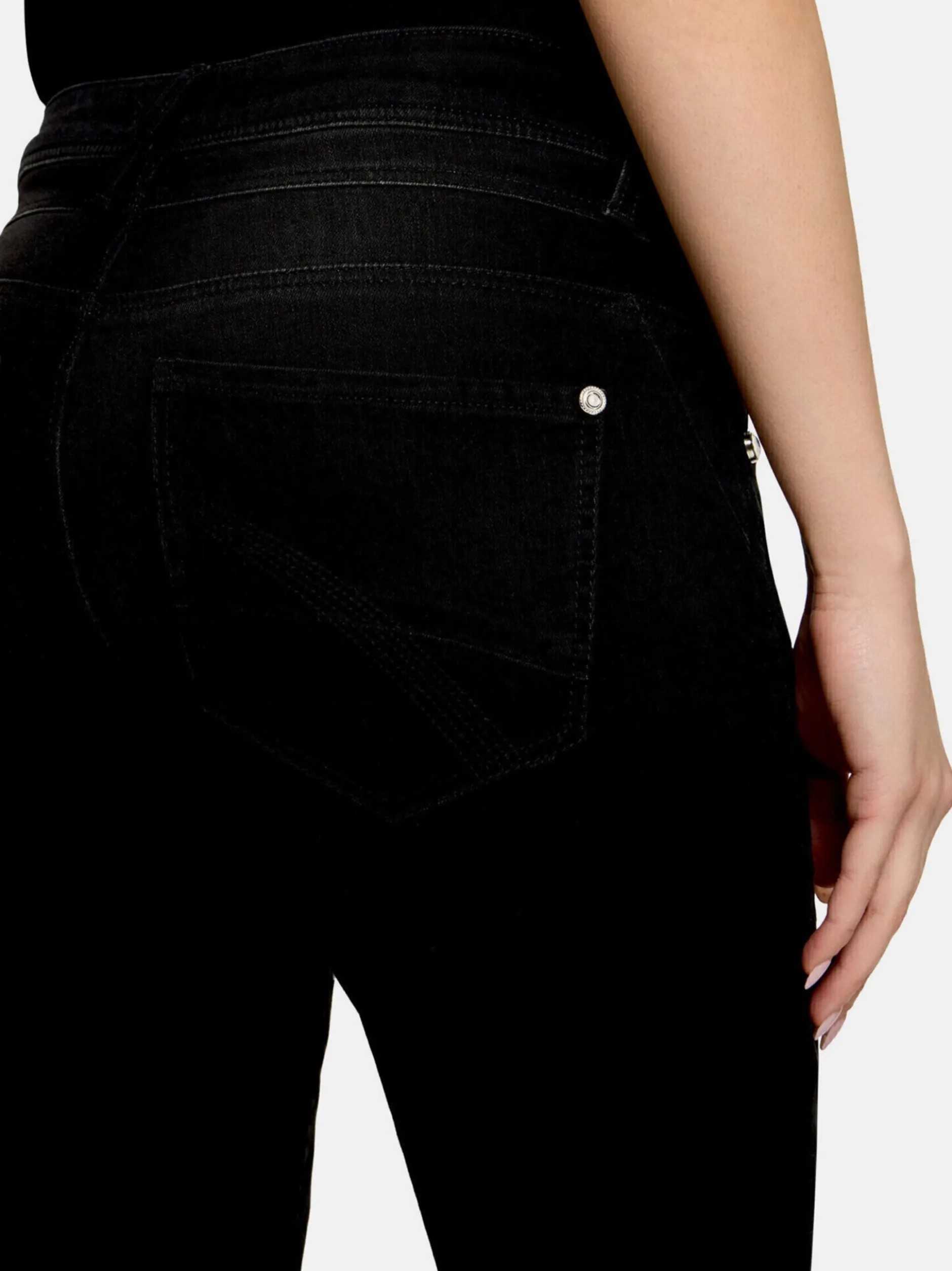Betty Barclay Damen Boyfriend-Hose in schwarz denim