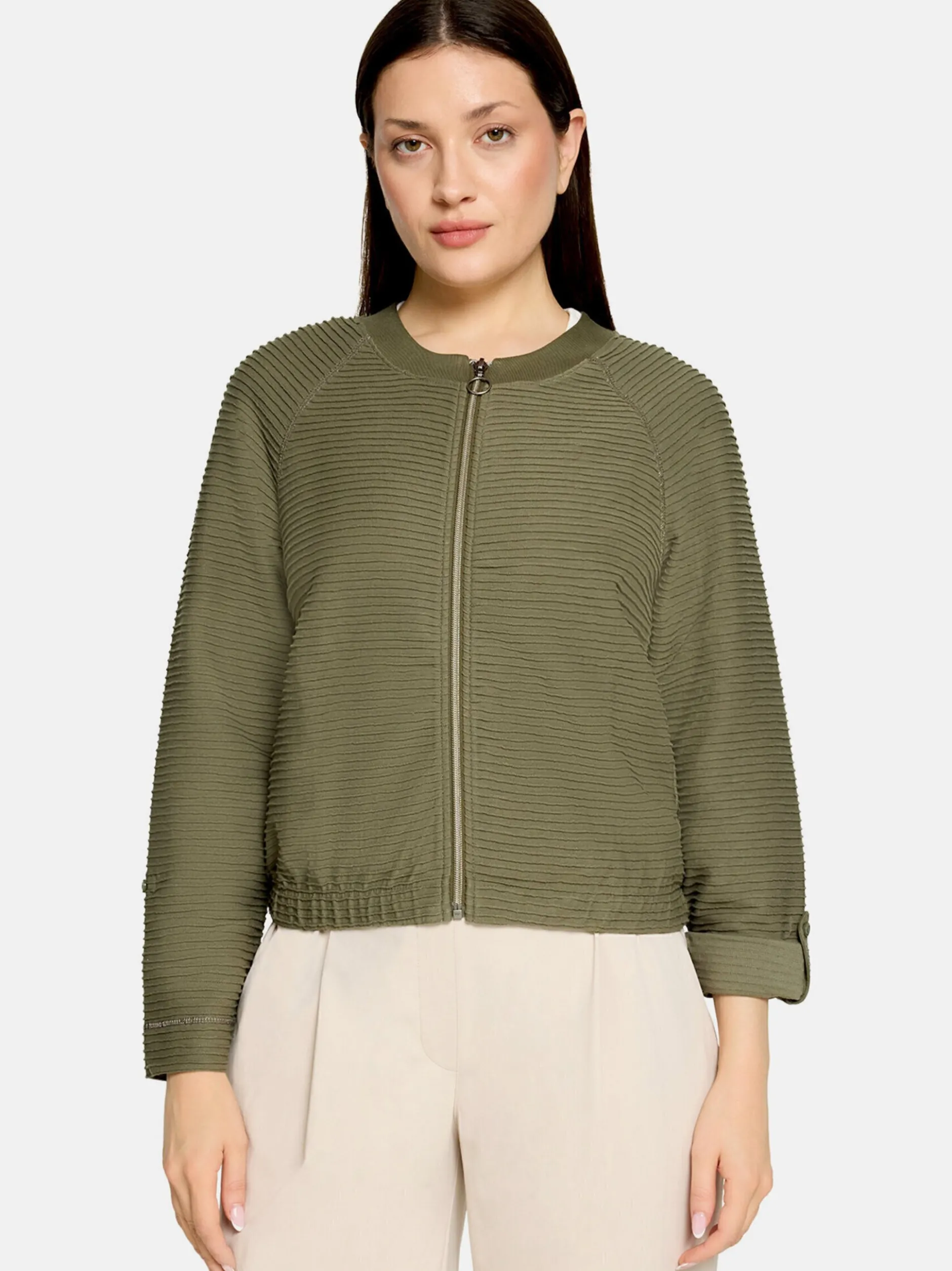 Betty Barclay Damen Casual-Jacke in khaki oliv