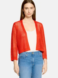 Betty Barclay Damen Grobstrickjacke in rot
