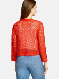 Betty Barclay Damen Grobstrickjacke in rot