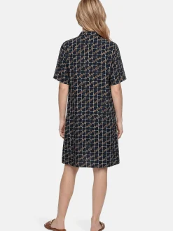 Betty Barclay Damen Hemdblusenkleid in marine beige