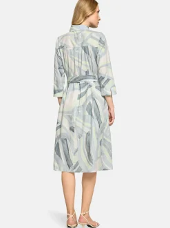 Betty Barclay Damen Hemdblusenkleid in mint mehrfarbig