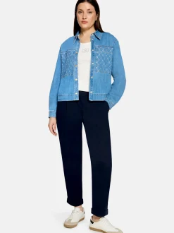 Betty Barclay Damen Hemdbluse in blau denim