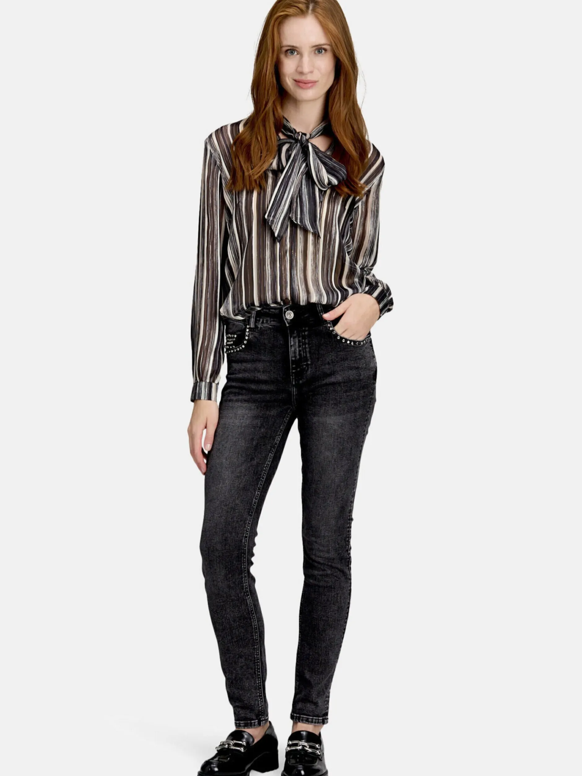 Betty Barclay Damen Jeans in grau denim
