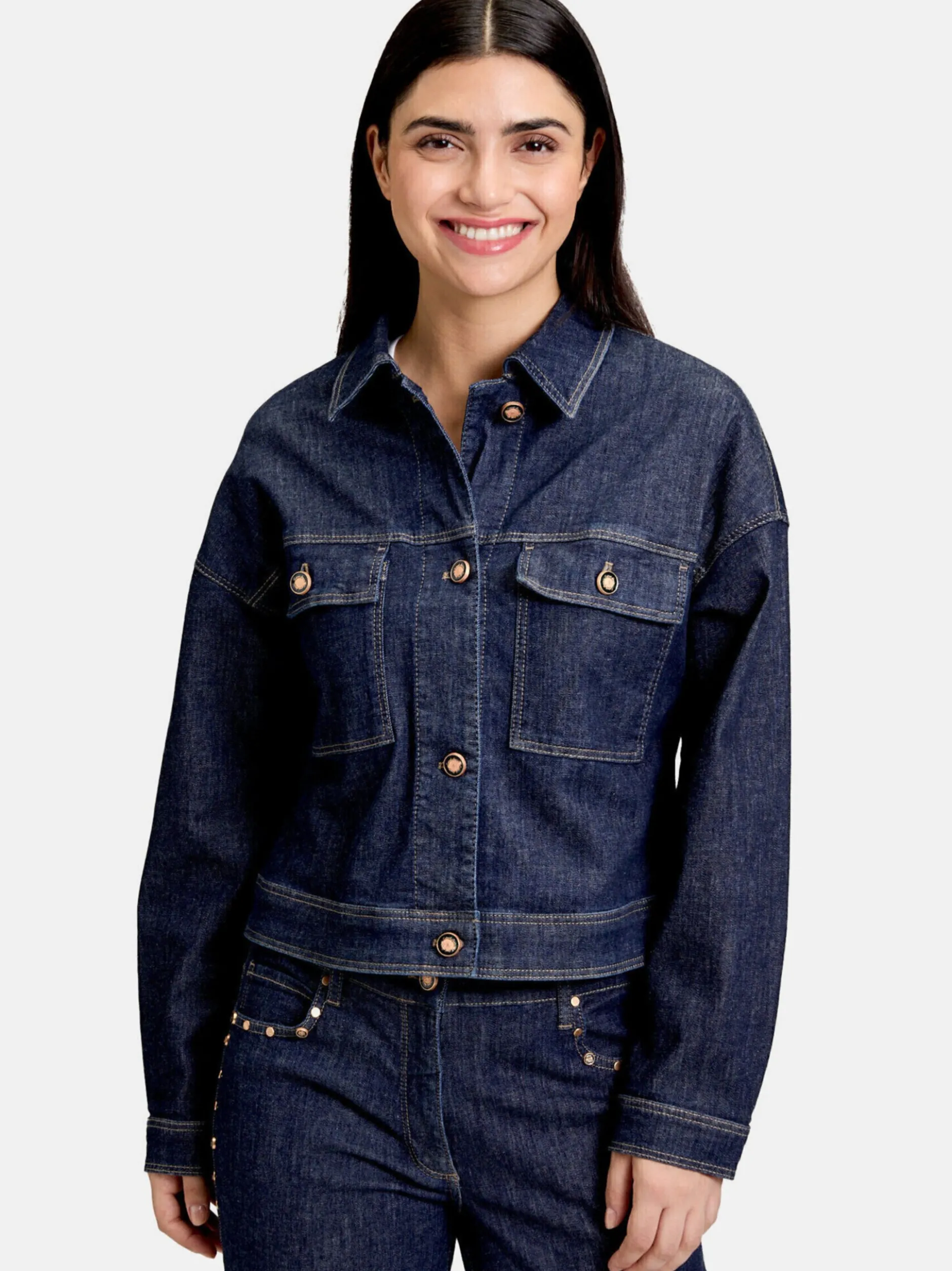 Betty Barclay Damen Jeansjacke in denim
