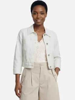 Betty Barclay Damen Jeansjacke in ecru - Ärmel: 3/4 Arm