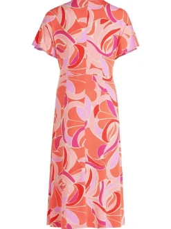 Betty Barclay Damen Jerseykleid in rot mehrfarbig