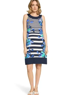 Betty Barclay Damen Jerseykleid in mehrfarbig blau
