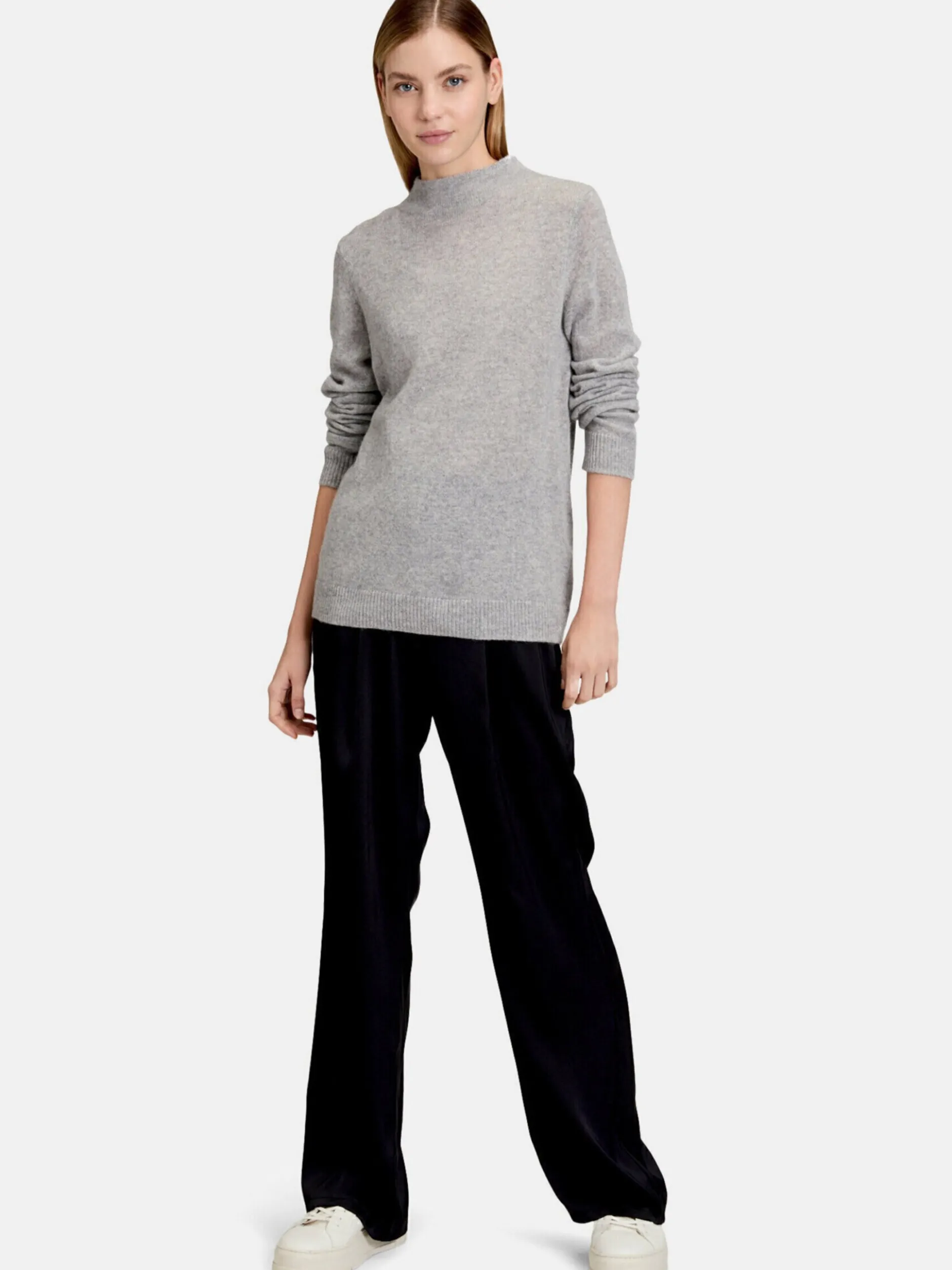 Betty Barclay Damen Kaschmir-Pullover in silber