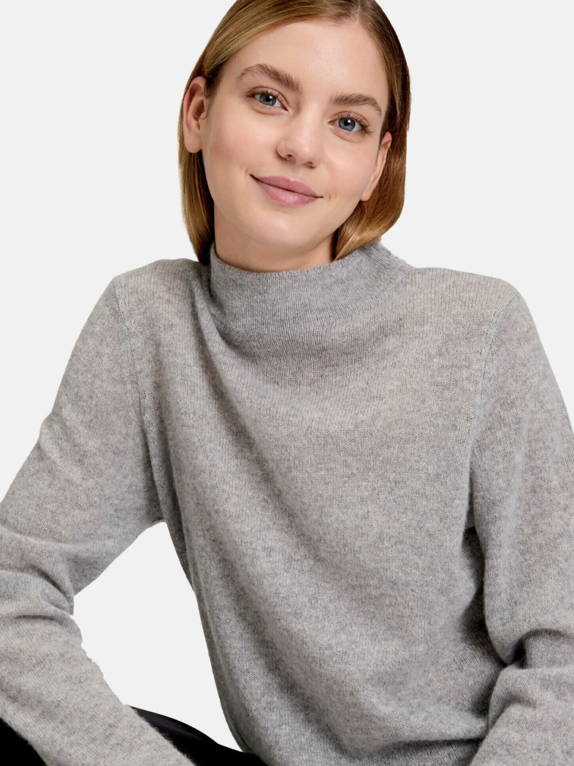 Betty Barclay Damen Kaschmir-Pullover in silber