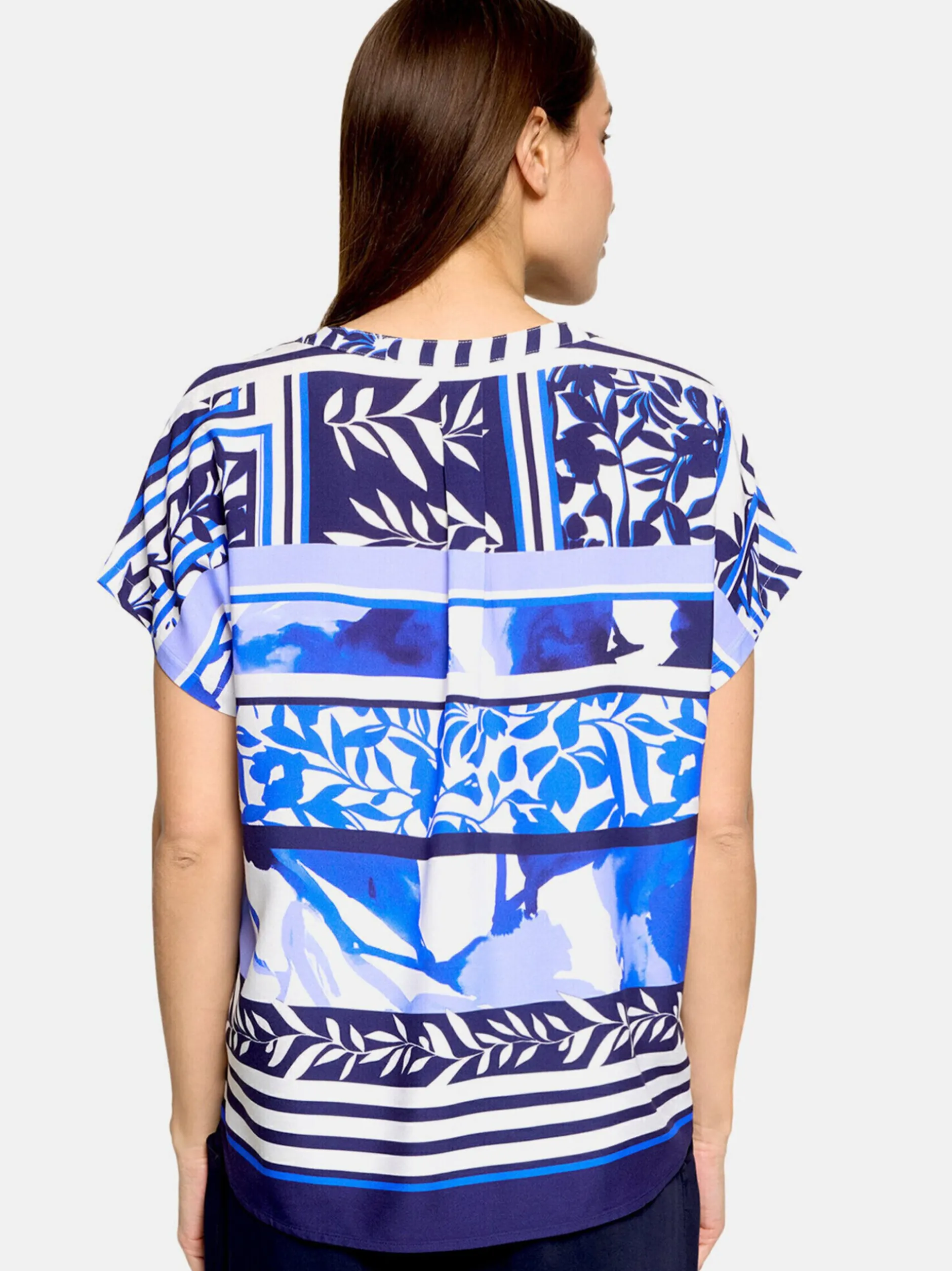 Betty Barclay Damen Longbluse in hellblau mehrfarbig