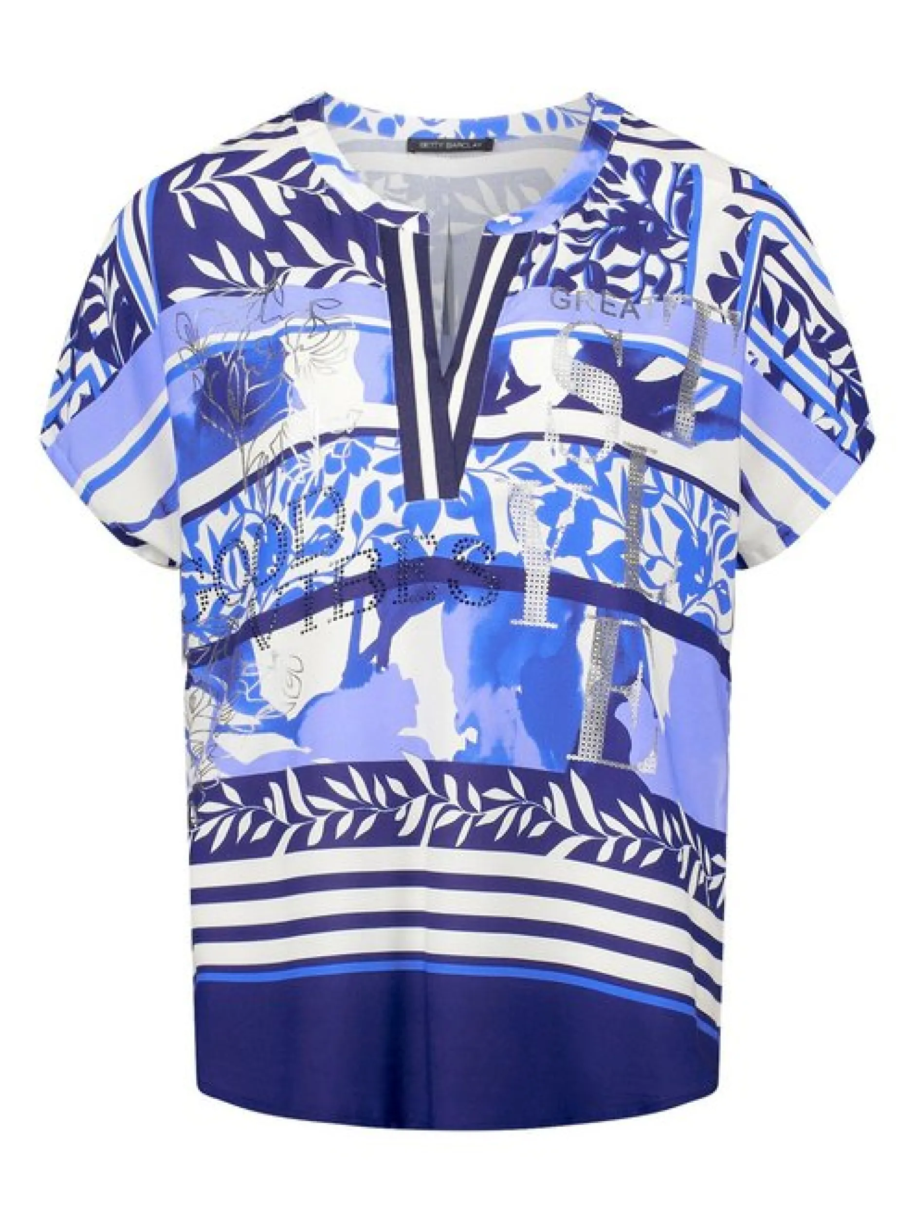 Betty Barclay Damen Longbluse in hellblau mehrfarbig