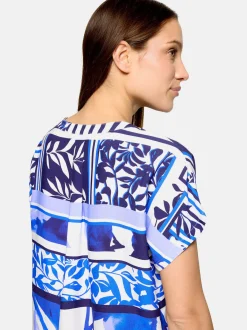 Betty Barclay Damen Longbluse in hellblau mehrfarbig