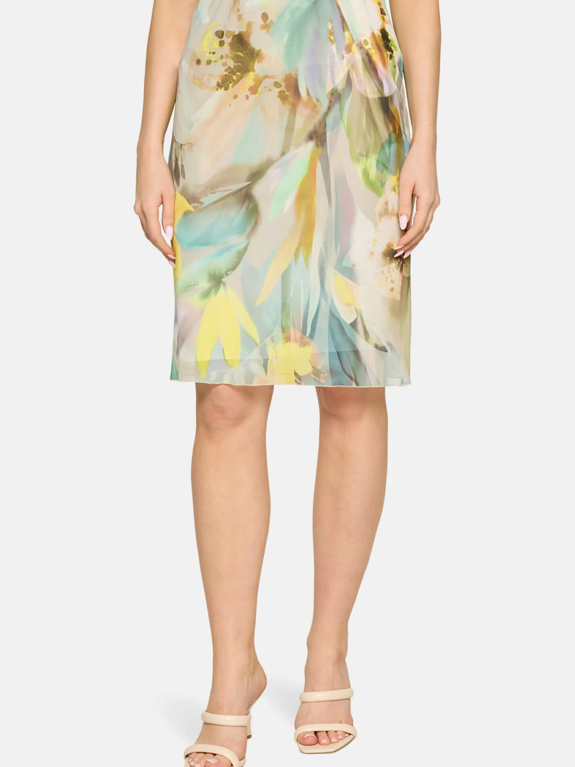 Betty Barclay Damen Midirock in mint mehrfarbig