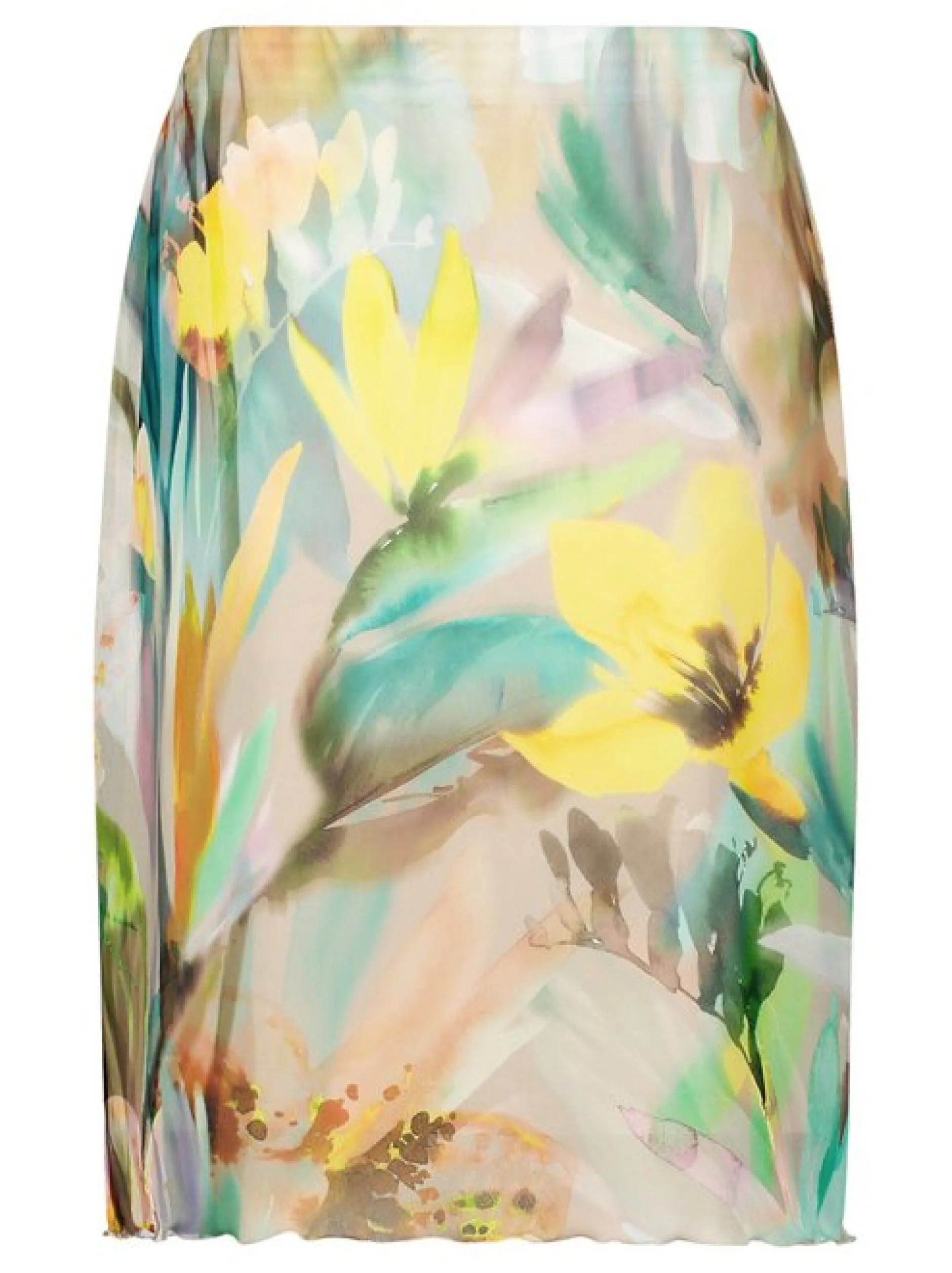 Betty Barclay Damen Midirock in mint mehrfarbig