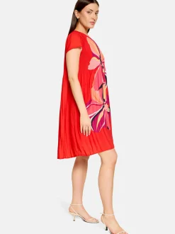 Betty Barclay Damen Plisseekleid in rot
