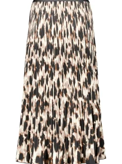 Betty Barclay Damen Plisseerock in schwarz beige