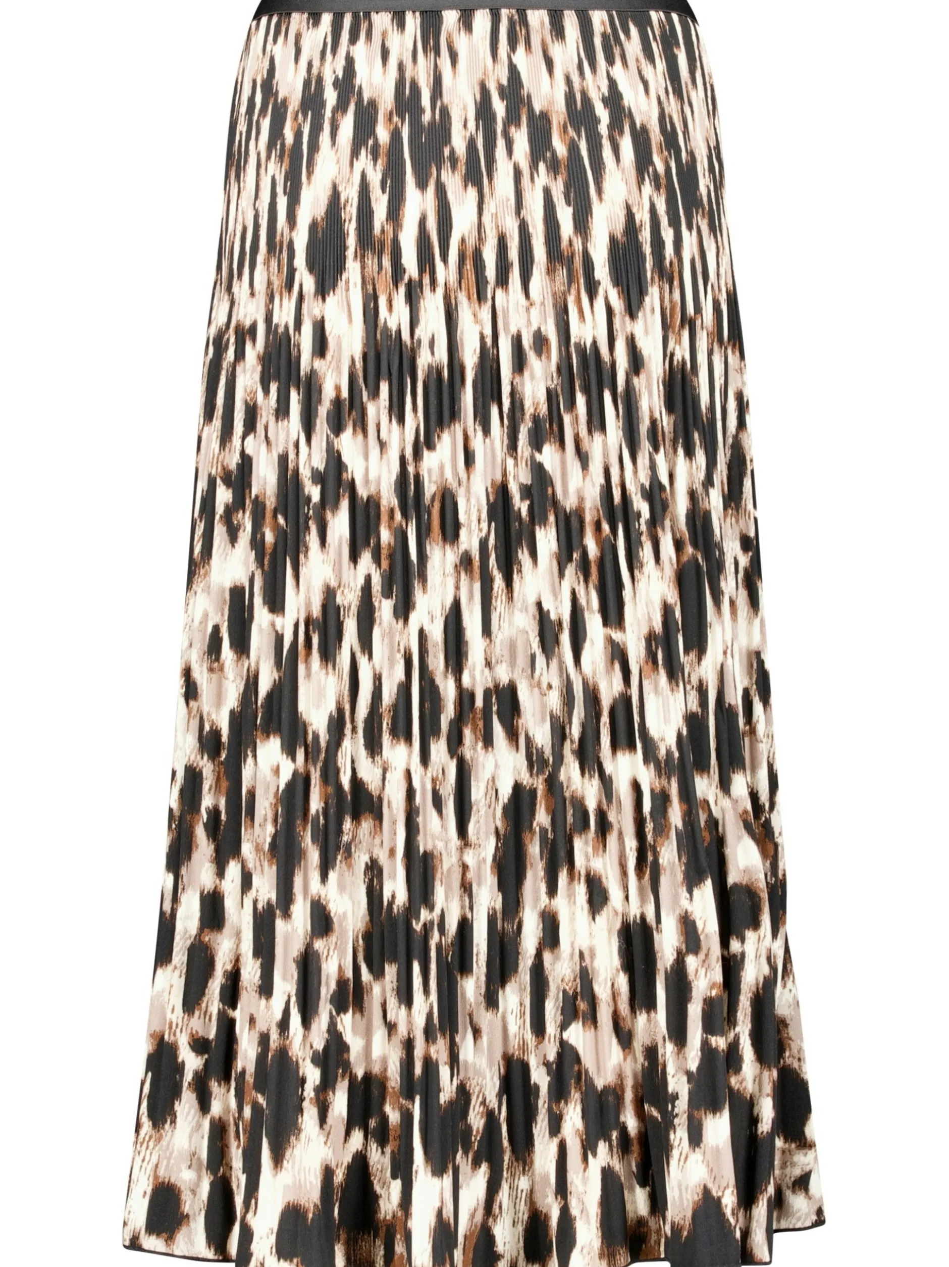 Betty Barclay Damen Plisseerock in schwarz beige