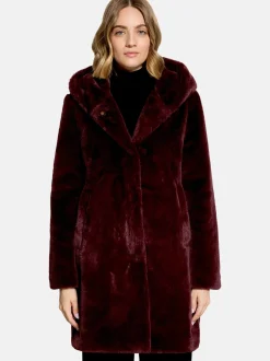 Betty Barclay Damen Plüschjacke in bordeaux