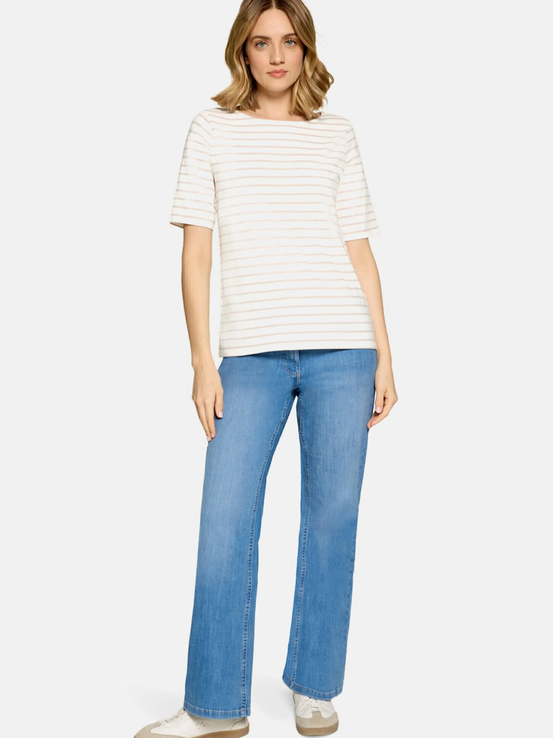 Betty Barclay Damen Ringelshirt in beige mehrfarbig