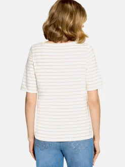 Betty Barclay Damen Ringelshirt in beige mehrfarbig