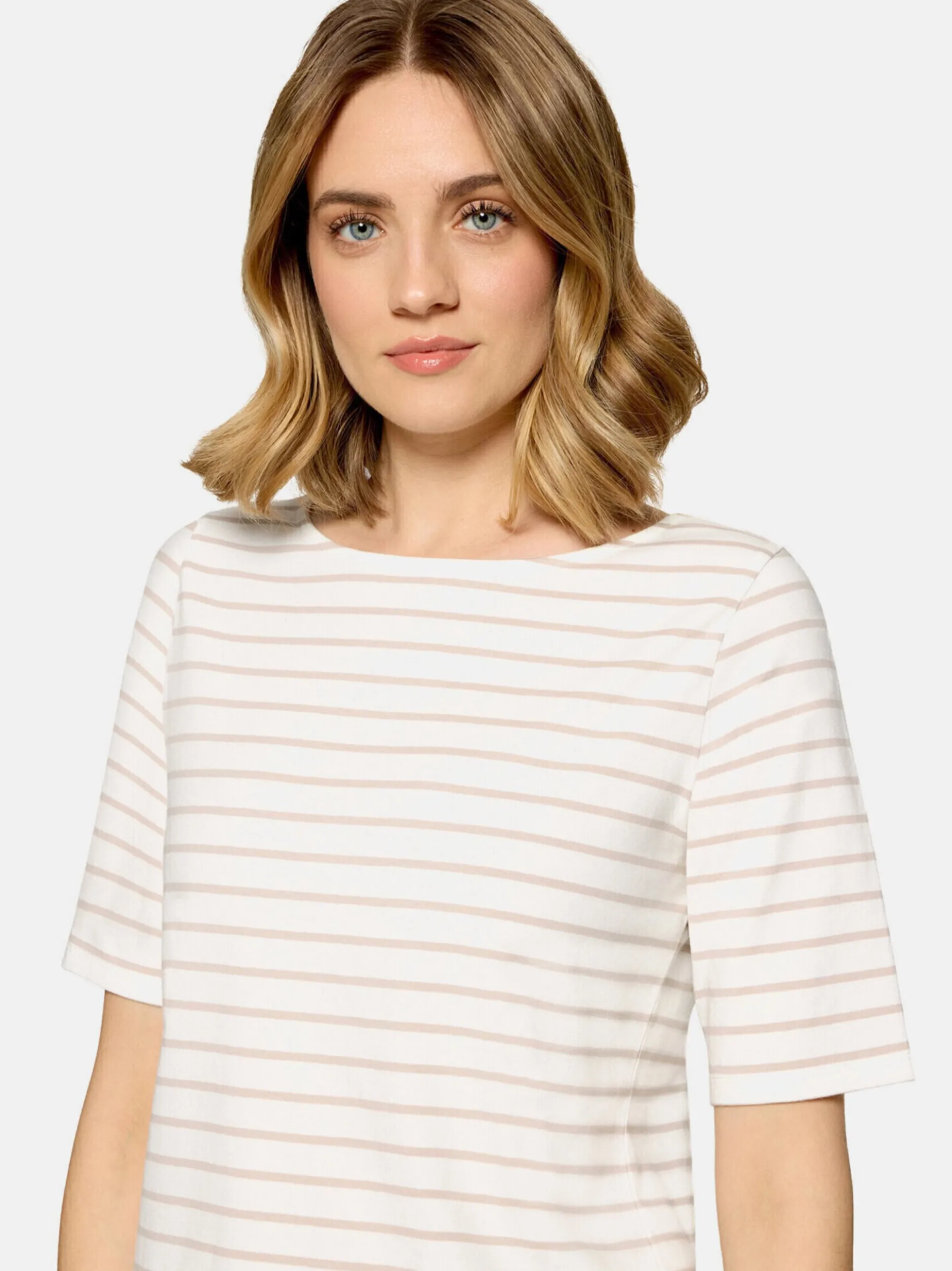 Betty Barclay Damen Ringelshirt in beige mehrfarbig