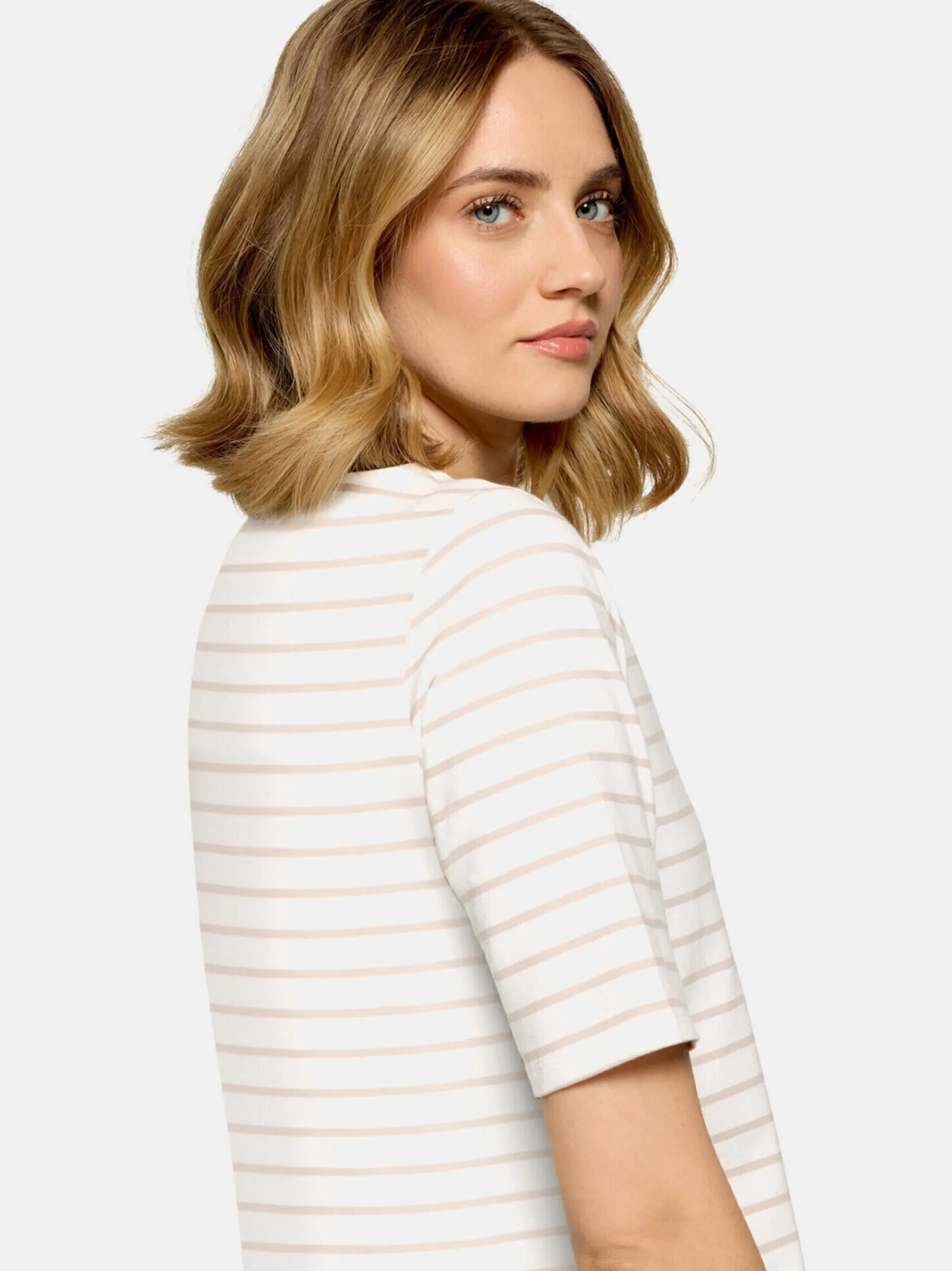 Betty Barclay Damen Ringelshirt in beige mehrfarbig