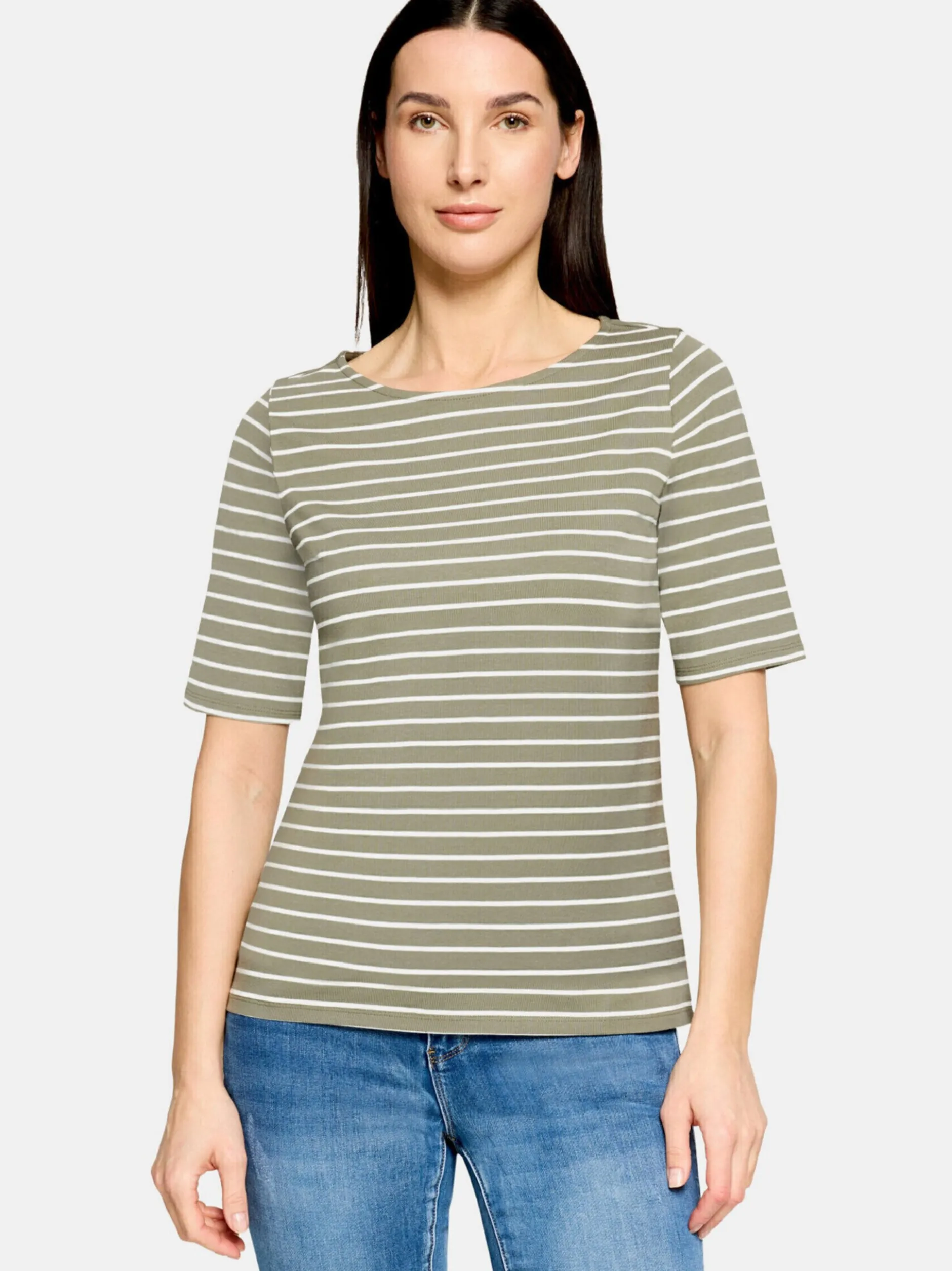 Betty Barclay Damen Ringelshirt in mehrfarbig beige