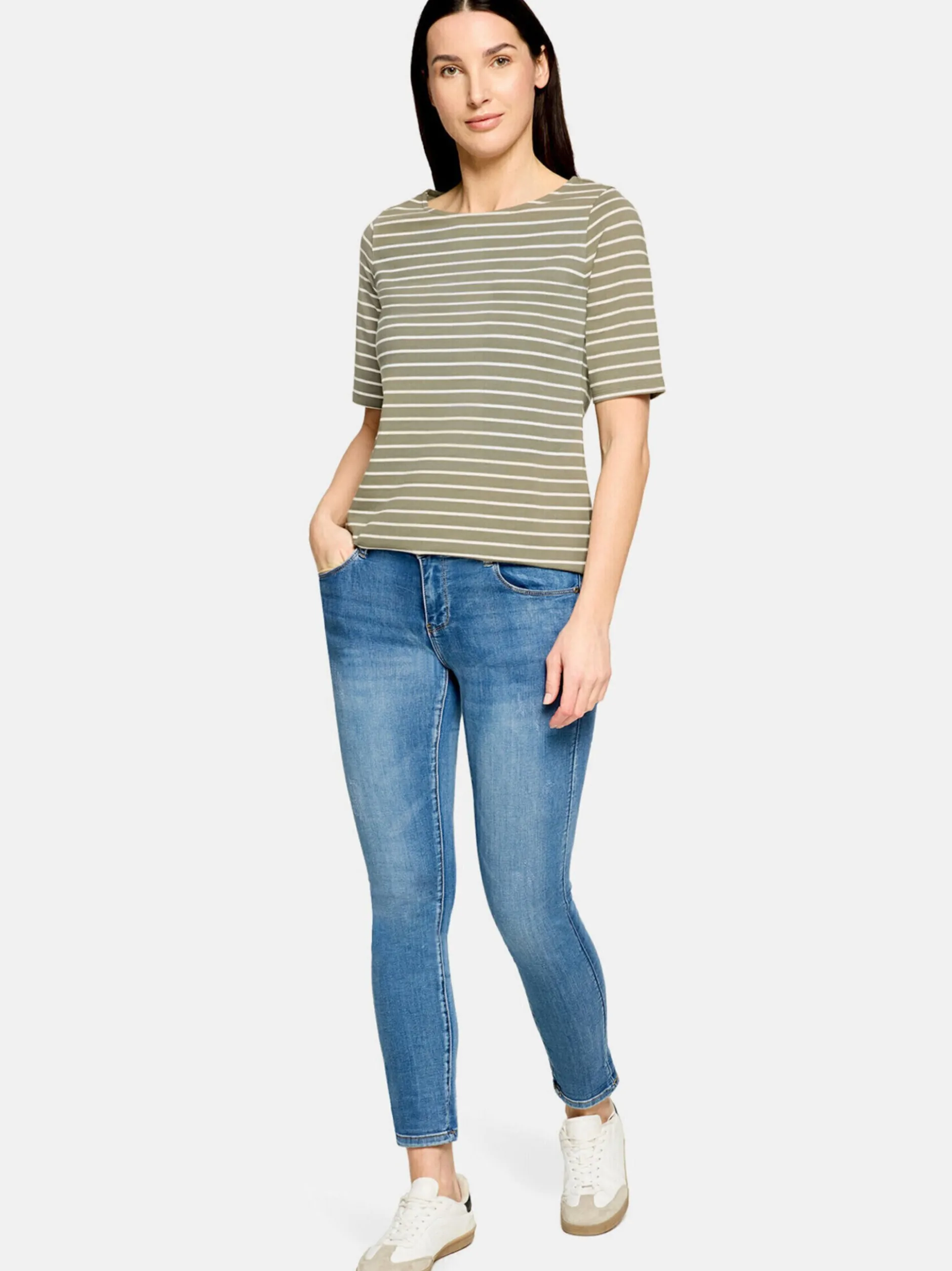 Betty Barclay Damen Ringelshirt in mehrfarbig beige