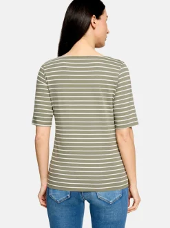 Betty Barclay Damen Ringelshirt in mehrfarbig beige