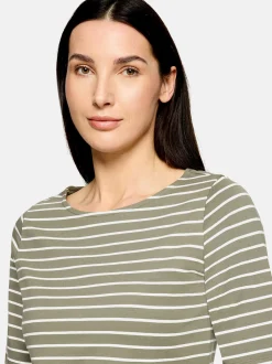 Betty Barclay Damen Ringelshirt in mehrfarbig beige