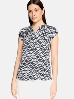 Betty Barclay Damen Schlupfbluse in blau mehrfarbig