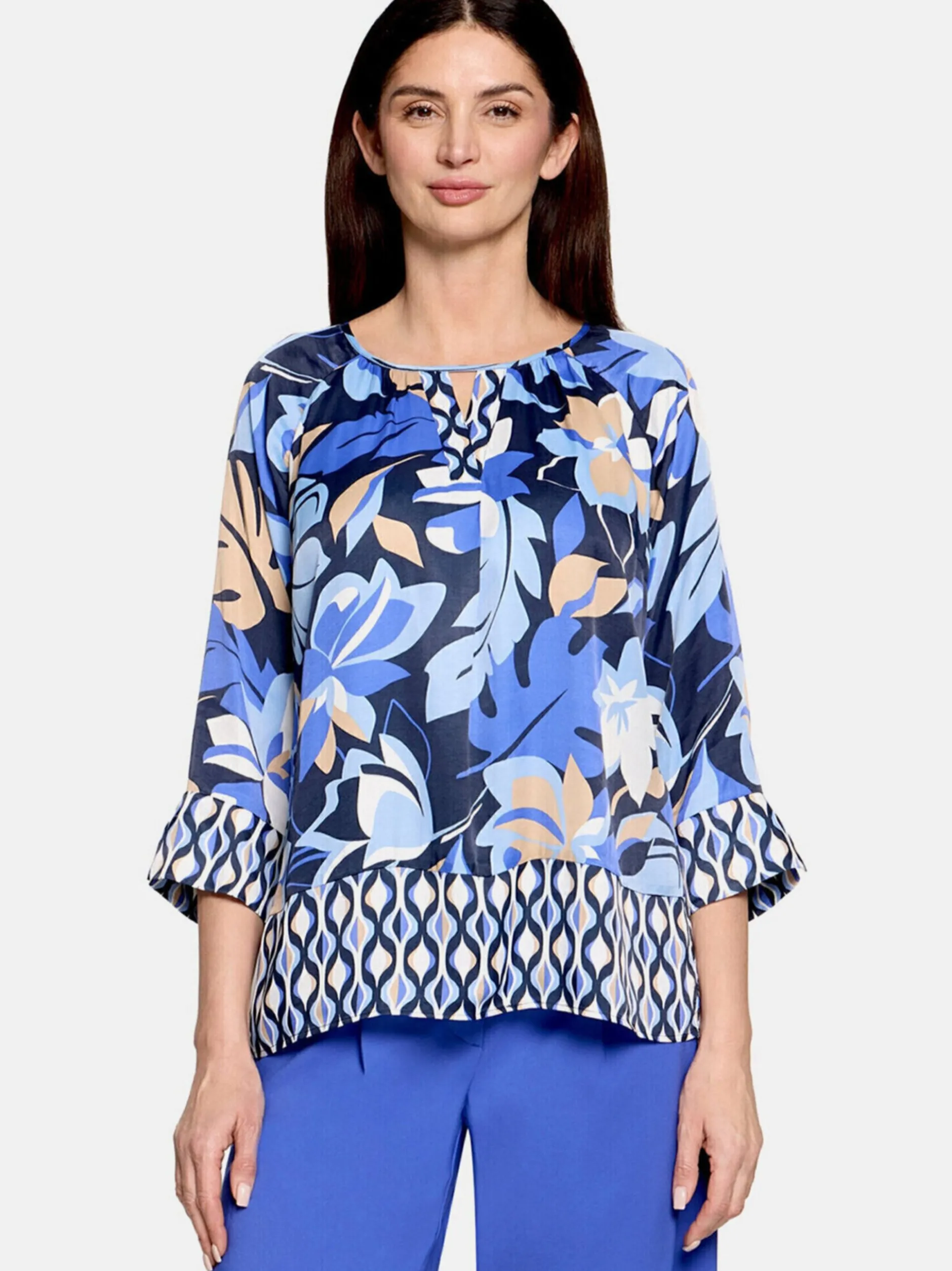Betty Barclay Damen Schlupfbluse in blau