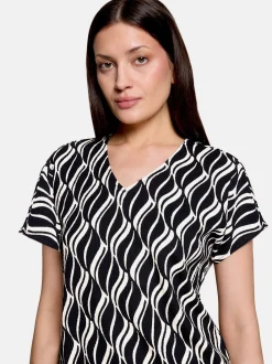 Betty Barclay Damen Shirt in schwarz mehrfarbig