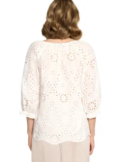 Betty Barclay Damen Sommerbluse in weiß - Ärmel: 3/4 Arm