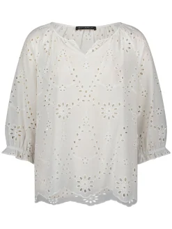 Betty Barclay Damen Sommerbluse in weiß - Ärmel: 3/4 Arm