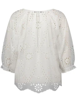Betty Barclay Damen Sommerbluse in weiß - Ärmel: 3/4 Arm
