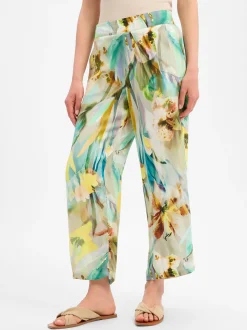 Betty Barclay Damen Sommerhose in aqua gelb