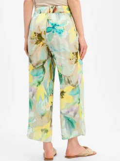 Betty Barclay Damen Sommerhose in aqua gelb