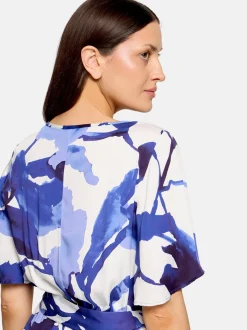 Betty Barclay Damen Sommerkleid in blau weiß
