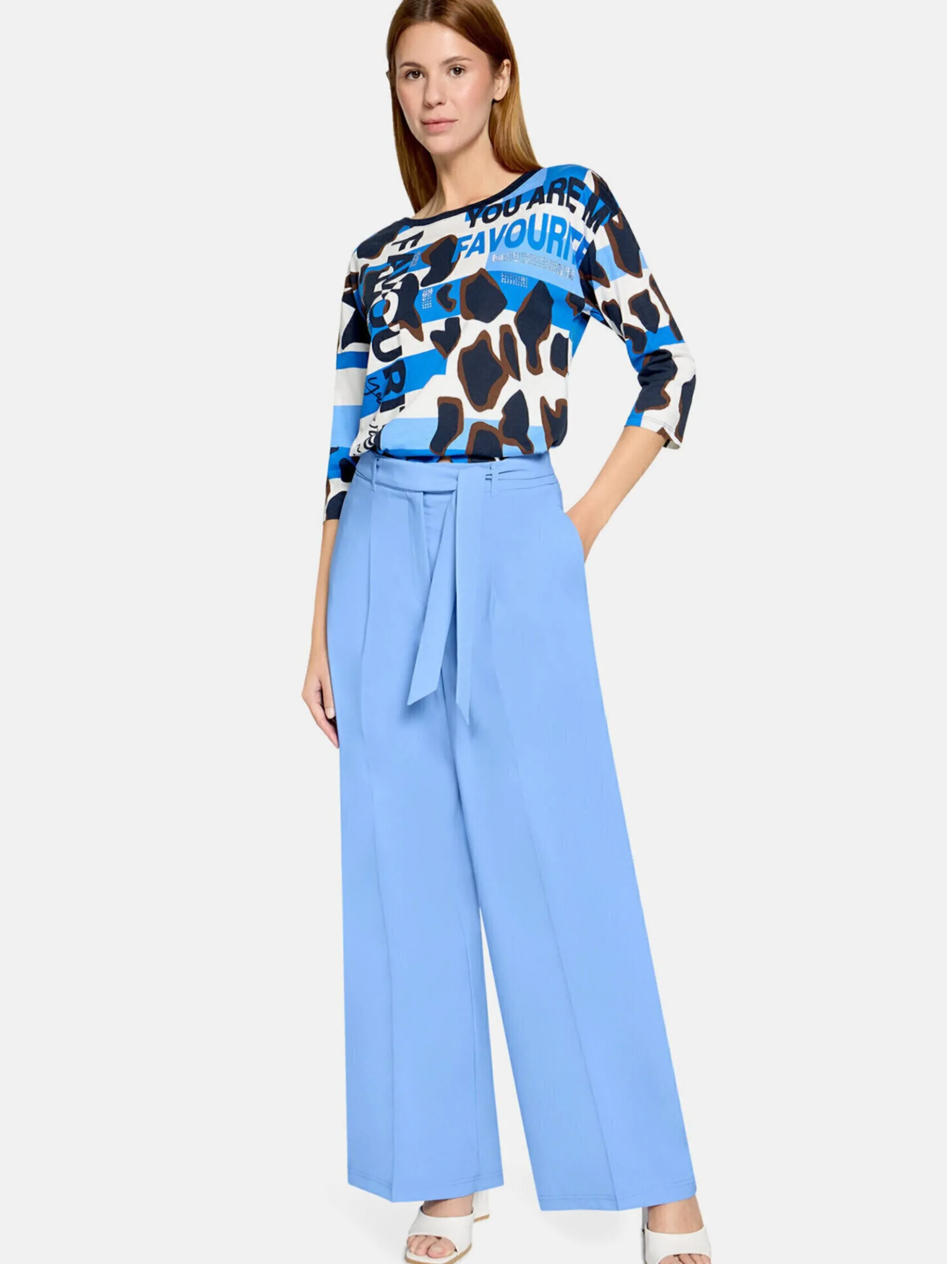 Betty Barclay Damen Stoffhose in hellblau blau
