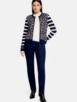 Betty Barclay Damen Strickjacke in marine mehrfarbig