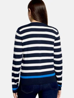 Betty Barclay Damen Strickjacke in marine mehrfarbig