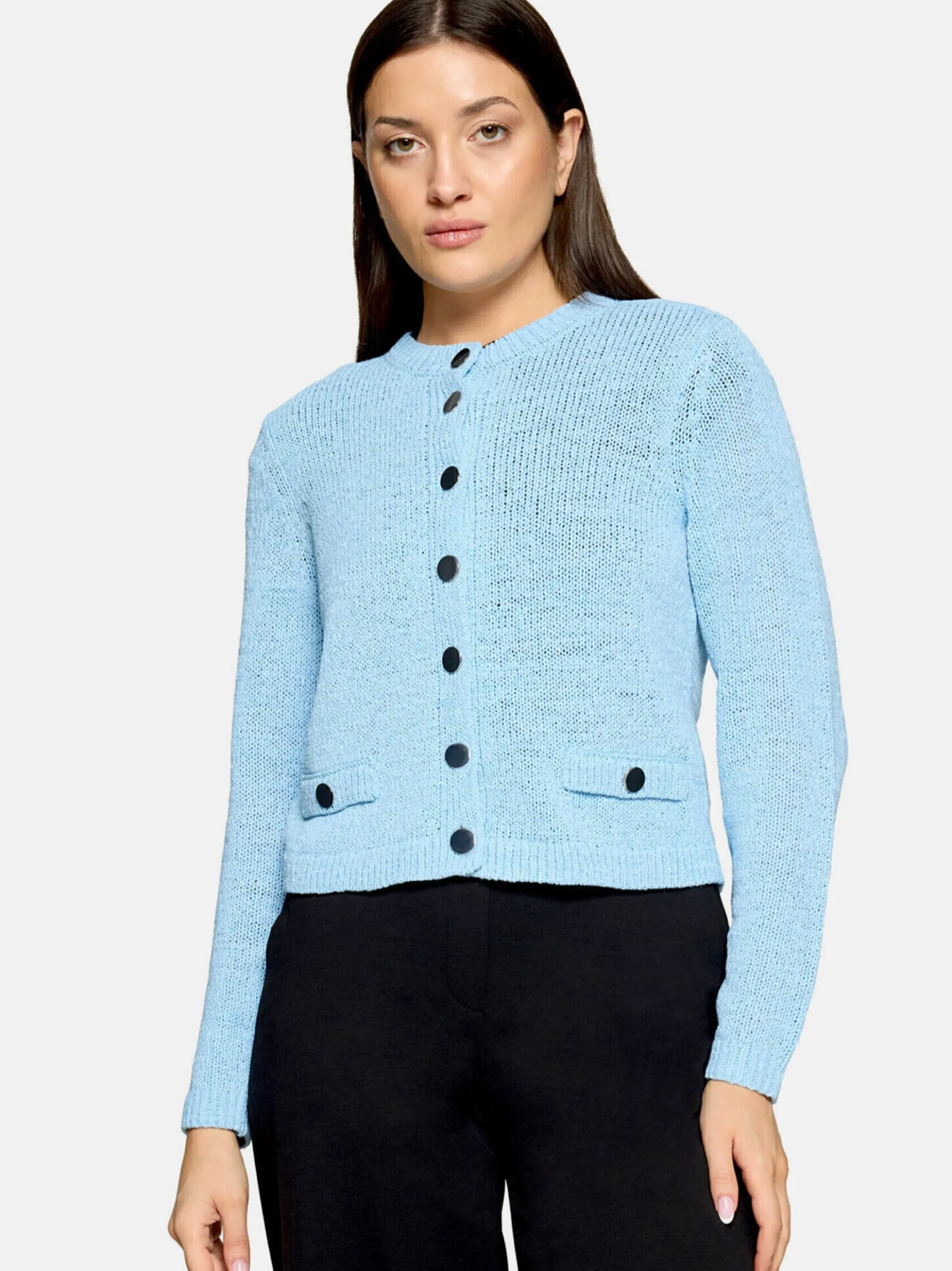 Betty Barclay Damen Strickjacke in hellblau
